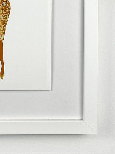 'Barbie™ Vintage Gold Dress Framed Art