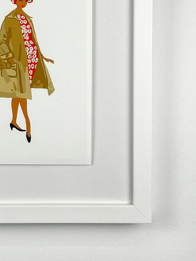 'Barbie™ Vintage Red Dress Framed Art