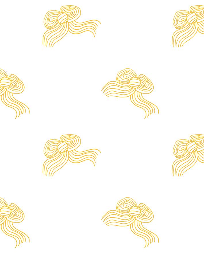 'Bows' Wallpaper by Clare V. - Marigold