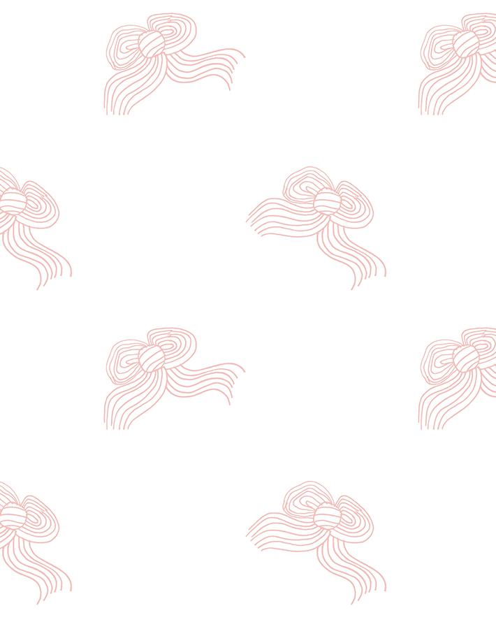 'Bows' Wallpaper by Clare V. - Pink