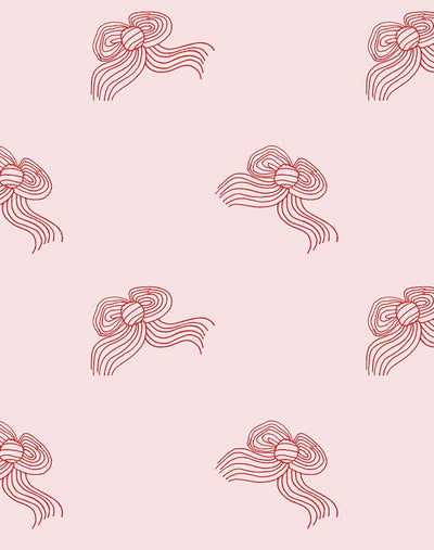 'Bows' Wallpaper by Clare V. - Red Shell
