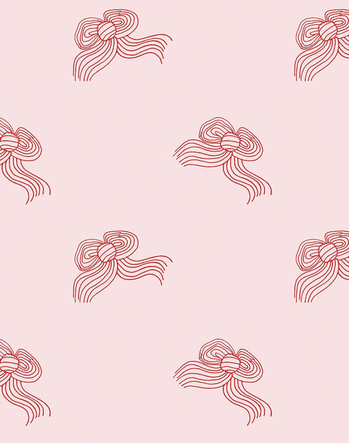 'Bows' Wallpaper by Clare V. - Red Shell