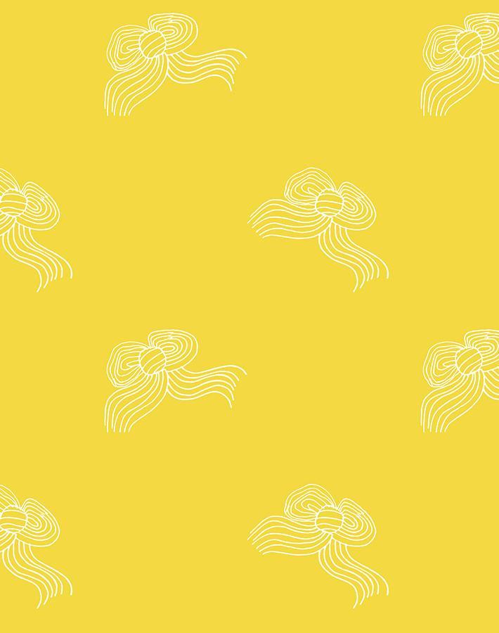 'Bows' Wallpaper by Clare V - Yellow