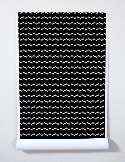 'Fes Zag' Wallpaper by Wallshoppe - Onyx